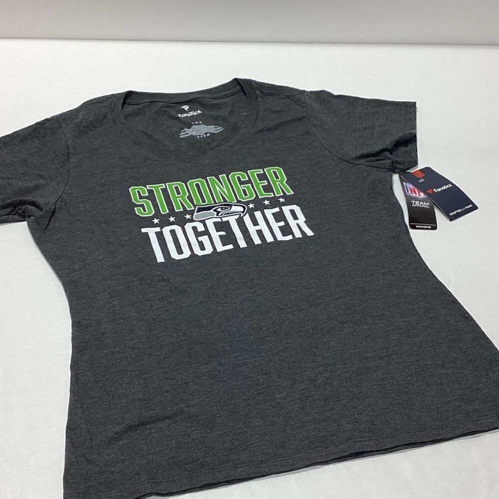 NFL Fanatics Stronger Together T-Shirt New with Tags L Women's